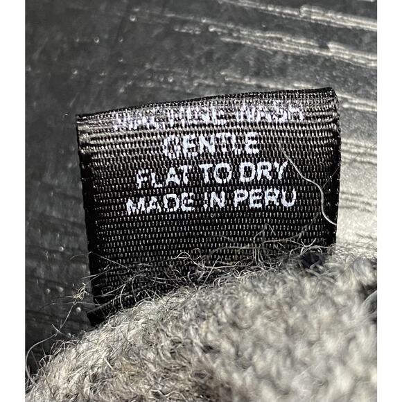 Alpaca Connection Peru Sweater Gray Llama Wool Pullover Unisex Alpaca Knit M - Picture 6 of 8